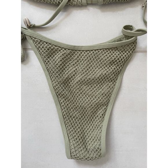 Zaful Swim String Bikini Set Swimsuit Mesh Swimwear - Picture 9 of 11